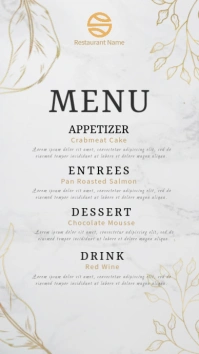 The Menu Instagram Story template