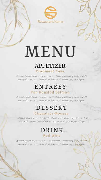 The Menu Template | PosterMyWall