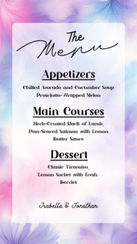 The Menu Instagram Story template
