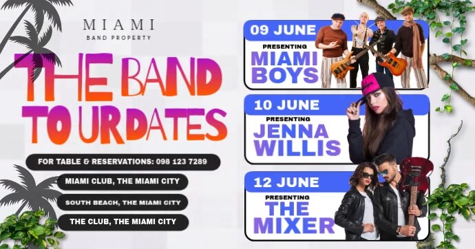The Miami Club Schedule Gambar Bersama Facebook template