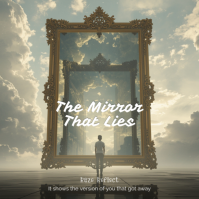 The Mirror That Lies Glassmorphism Surreal Album Art Pochette d'album template
