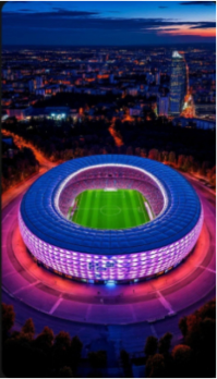 Purple The night fall stadium Visitkort Template