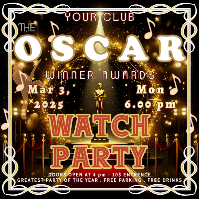 The Oscar winner award 2025 Post Instagram template