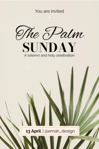 The Palm Sunday Design Post Pinterest Graphic template