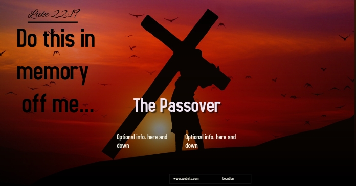 The Passover ad FACEBOOK SOCIAL MEDIA BANNER Obraz udostępniany na Facebooku template