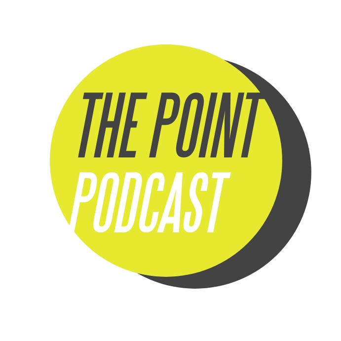 Plot Point Podcast THE POINT PODCAST LOGOTYPE Template | PosterMyWall