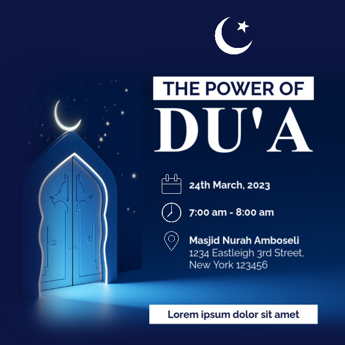 The power of dua Template PosterMyWall