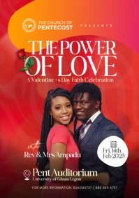The Power of Love - Church Val's Day Event A4 template