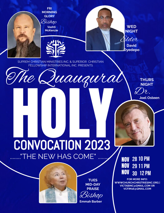 The Quauqural HOLY CONVOCATION Template | PosterMyWall