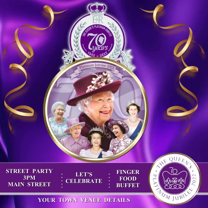 The Queen's Platinum Jubilee Instagram Post template