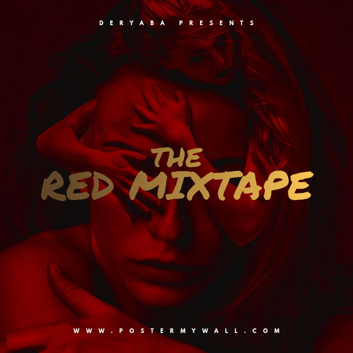 The Red Mixtape CD Cover Albumhoes template