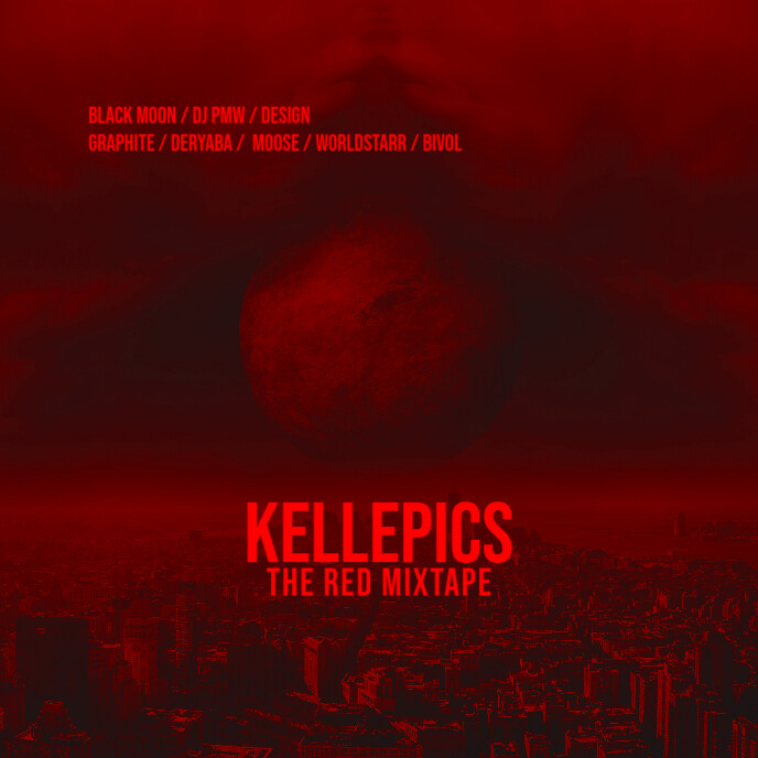 The Red Mixtape Cd Cover Template Postermywall The Red Mixtape Cd Cover Template Postermywall