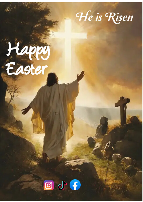 The Risen Christ Template PosterMyWall