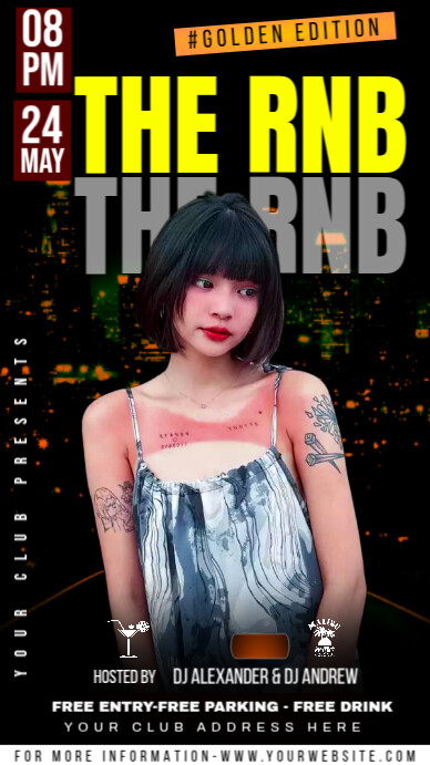 The Rnb Club the RNB night club party ads เทมเพลต | PosterMyWall