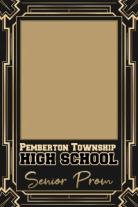 The Roaring 20s Great Gatsby Prom 4x6 Photo Frame Template แบนเนอร์ 4' × 6'