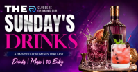 Lila Happy Hour Event Facebook Shared Image Template