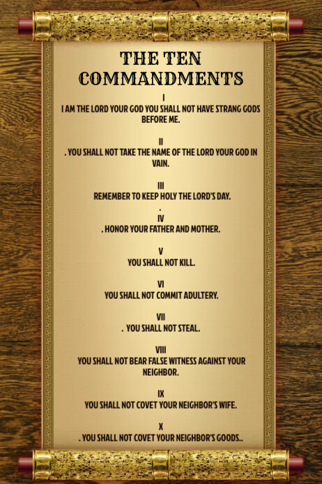 The ten commandments flyer template | PosterMyWall