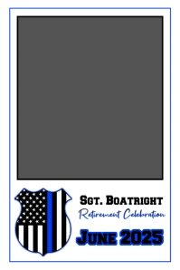 The Thin Blue Line Police Retirement Celebration 4x6 Photo Frame Template Banner 4' × 6'