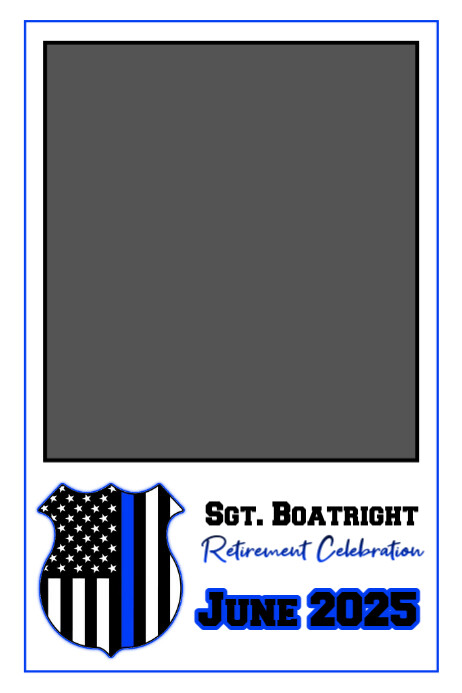 Plantilla de The Thin Blue Line Police Retirement Celebration 4x6 Photo ...