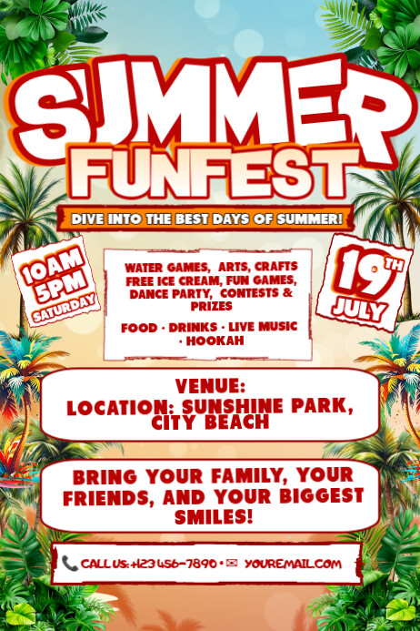 The Ultimate Summer Bash Cartaz template