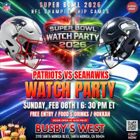 Super Bowl Watch Party Iphosti le-Instagram Template