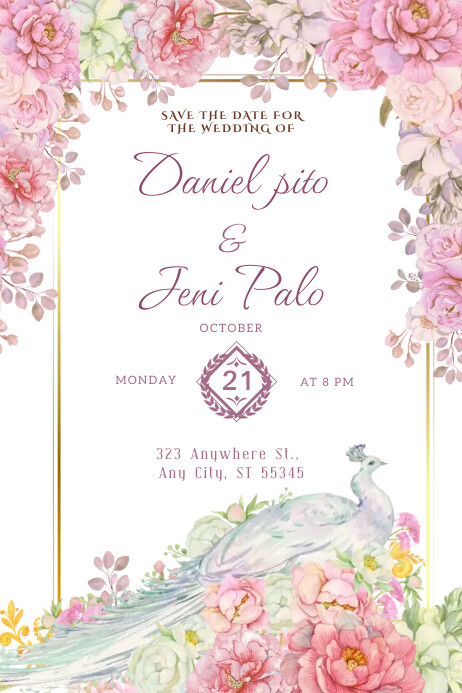 THE WEDDING Affiche template