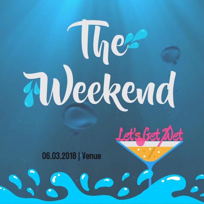 The Weekend Pool Party Template | PosterMyWall
