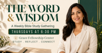白色 Bible Study Gathering auf Facebook geteiltes Bild Template