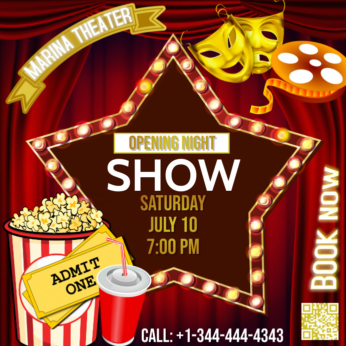 Theater, Show Opening Night Template | PosterMyWall