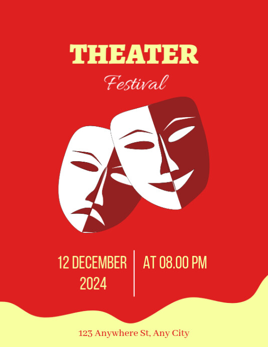 Theater Pamflet (letter As) Flyer (US Letter) template