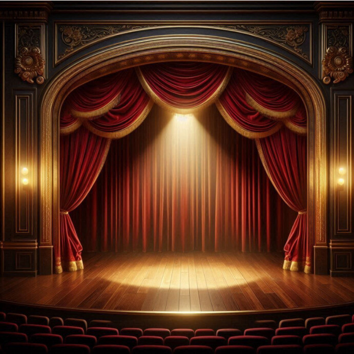 Skit Backdrop Theater performance stage backdrop event template | PosterMyWall