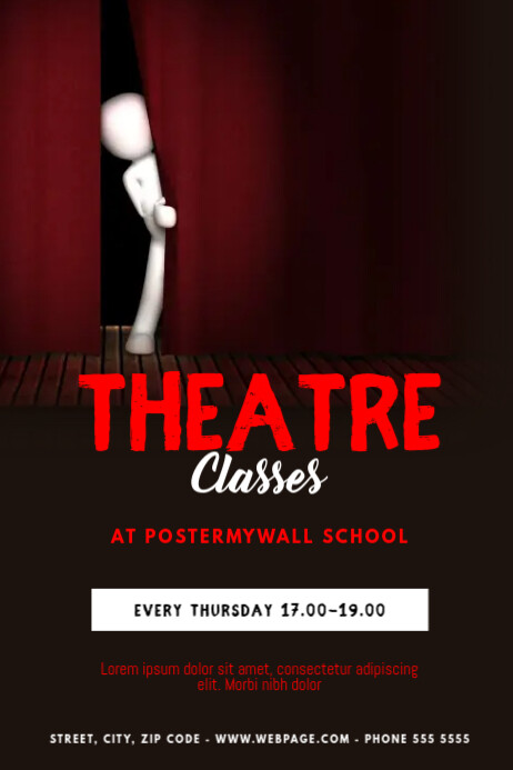 Theatre Classes Flyer Template PosterMyWall