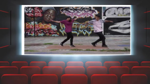 Theatre screen background stage display template