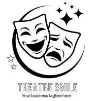 theatre smile logo design emotions logo design emoji template