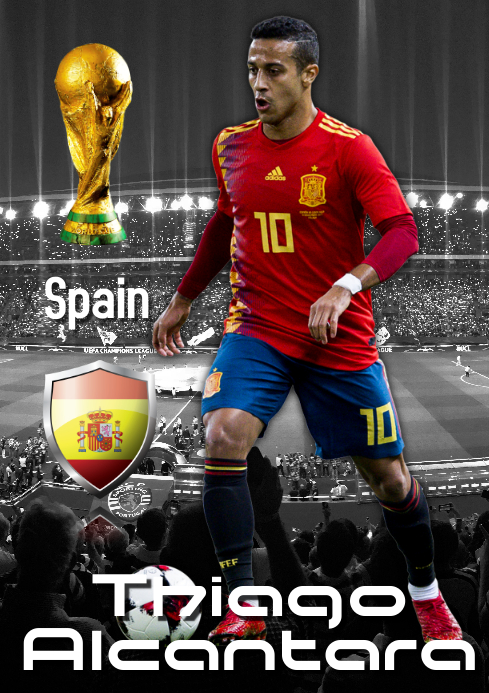 Thiago Alcantara poster A2 template