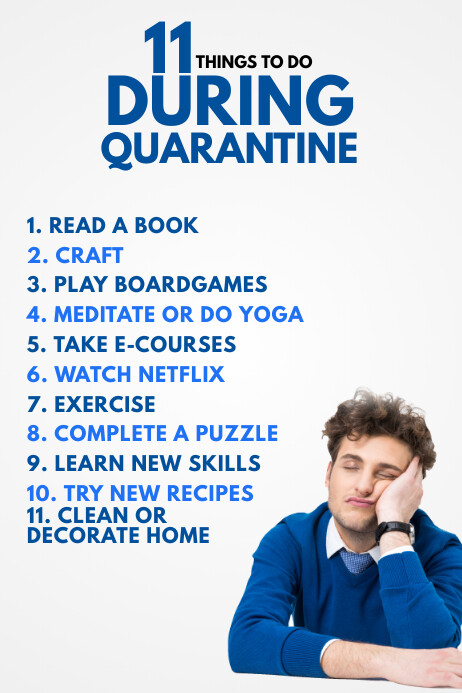 things to do during coronavirus quarantine Template | PosterMyWall