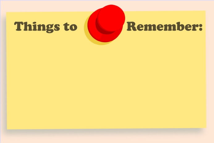 Things to Remember List Note Template | PosterMyWall