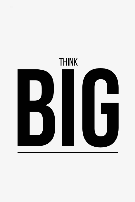 Copy of think big inspirational poster motivational 2 | PosterMyWall