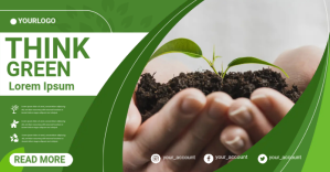 Think Green Facebook 共享图片 template