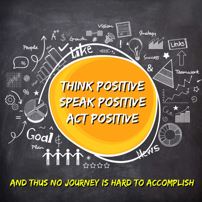 Think positive template PosterMyWall