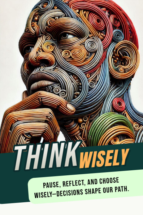 Think wisely Poster template