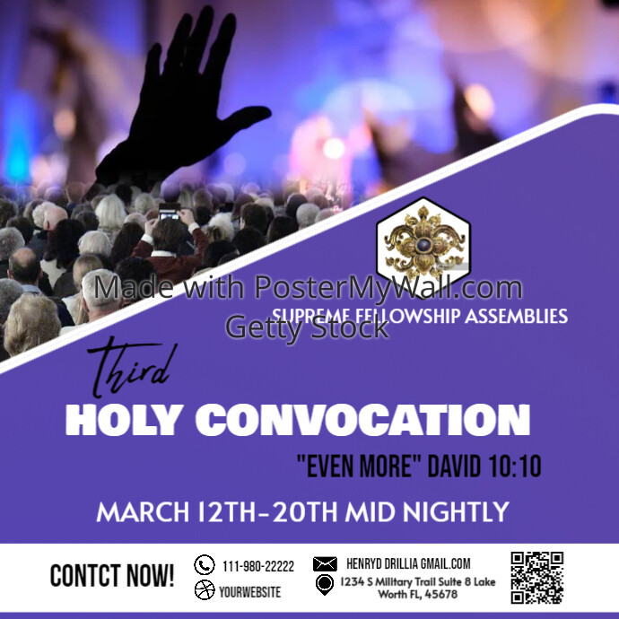 Copy of THIRD HOLY CONVOCATION | PosterMyWall