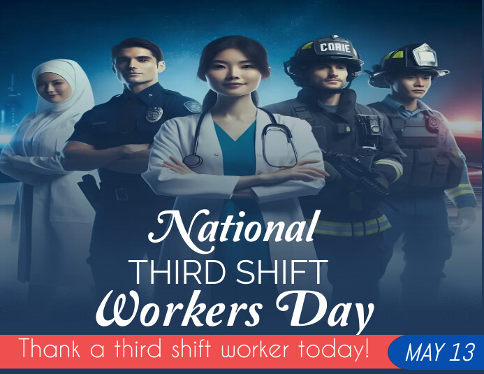 3rd Shift Video Third shift workers day template | PosterMyWall