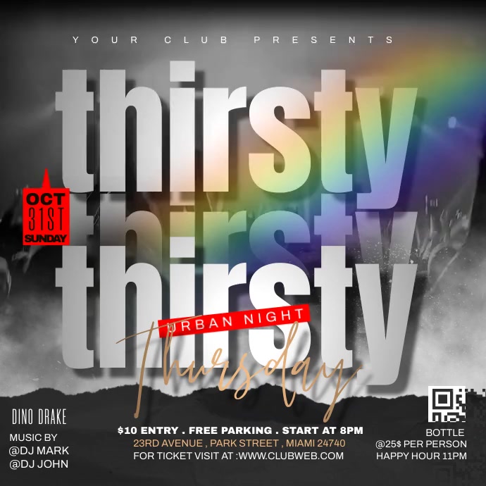 Copy of thirsty | PosterMyWall
