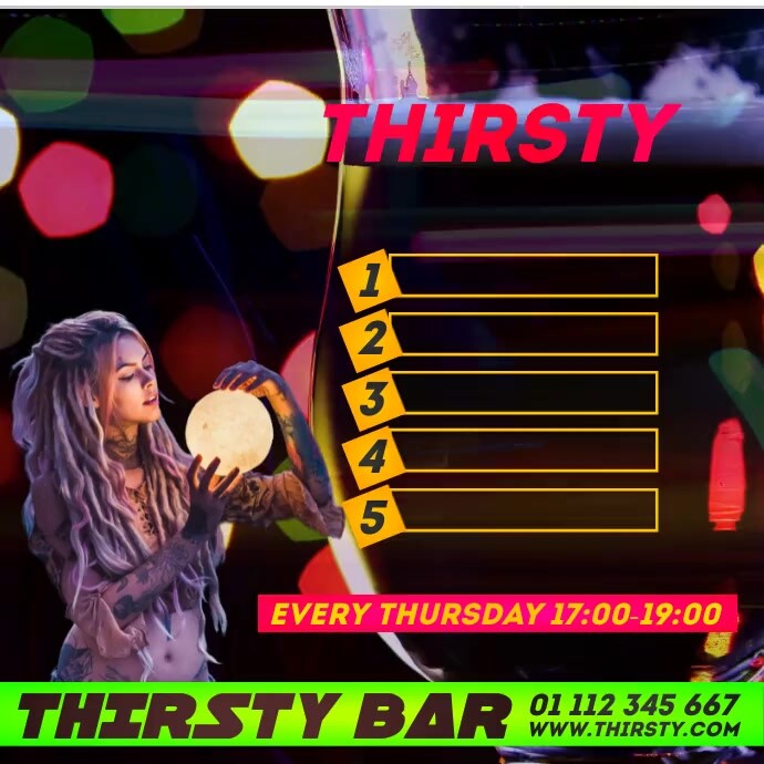 thirsty schedule poster Template | PosterMyWall