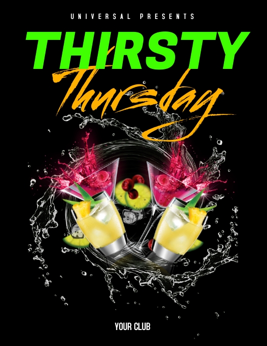 Thirsty Thursday Template | PosterMyWall