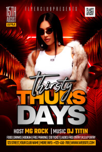 Thirsty Thursday night club party Bannière 4' × 6' template