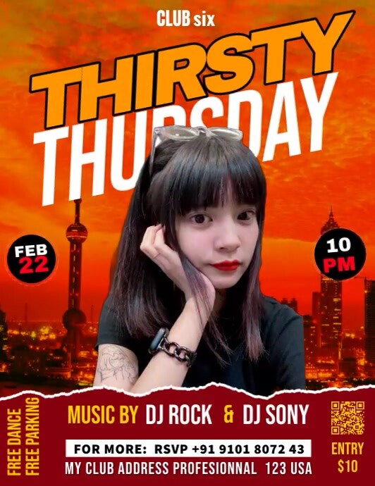 thirsty thursday night party Template PosterMyWall