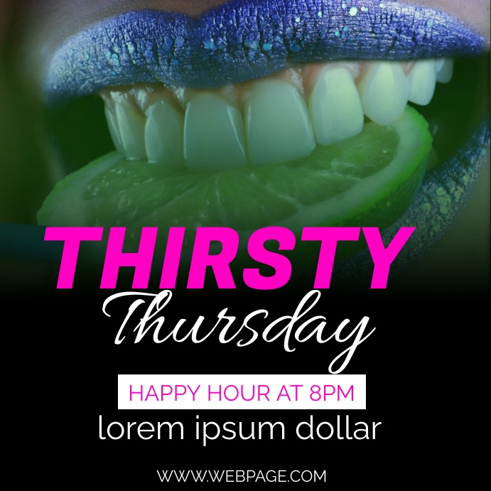 Thursday Random Posts Thirsty Thursday post Template | PosterMyWall