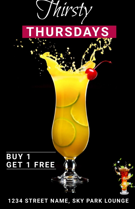 Thirsty Thursdays Club Flyer Template | PosterMyWall